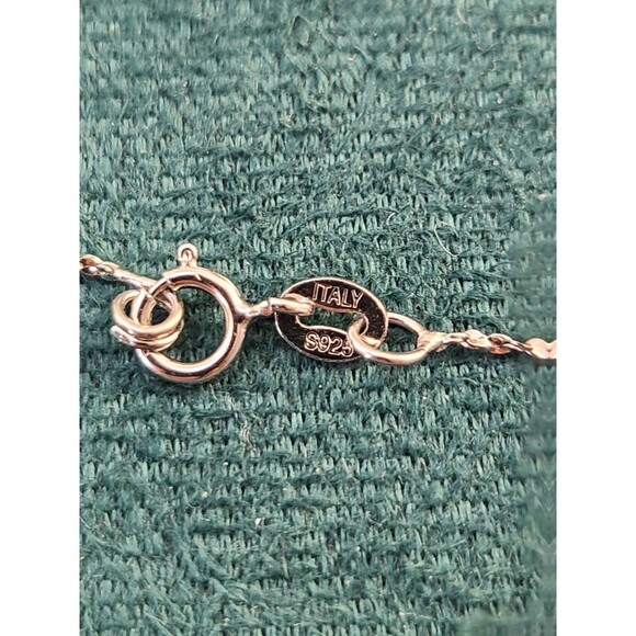 Sterling Silver Floating Pink Pearl Necklace 18" Dainty Elegant Bridal Jewelry - Picture 4 of 8